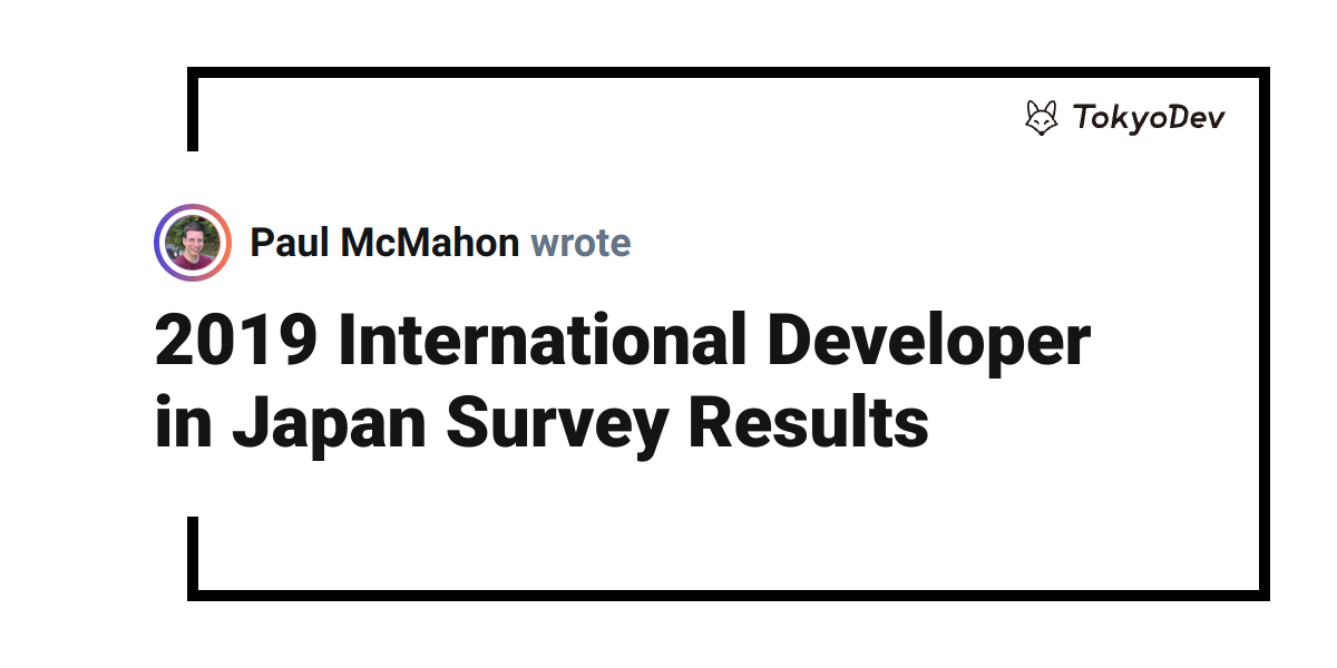 2019 Software Developer Survey