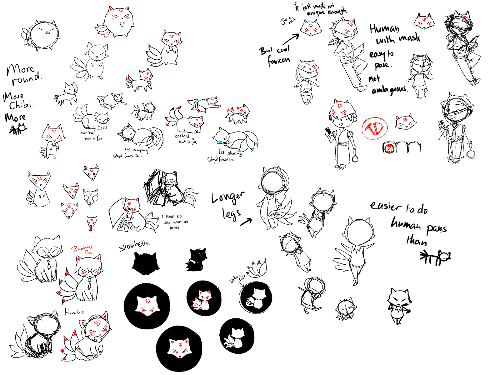 Sketches for our character