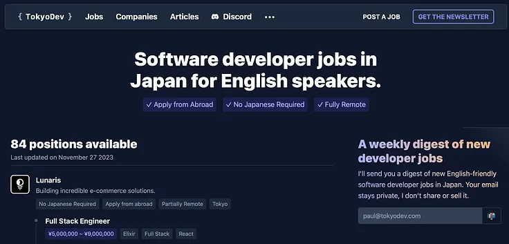 TokyoDev in its current incarnation